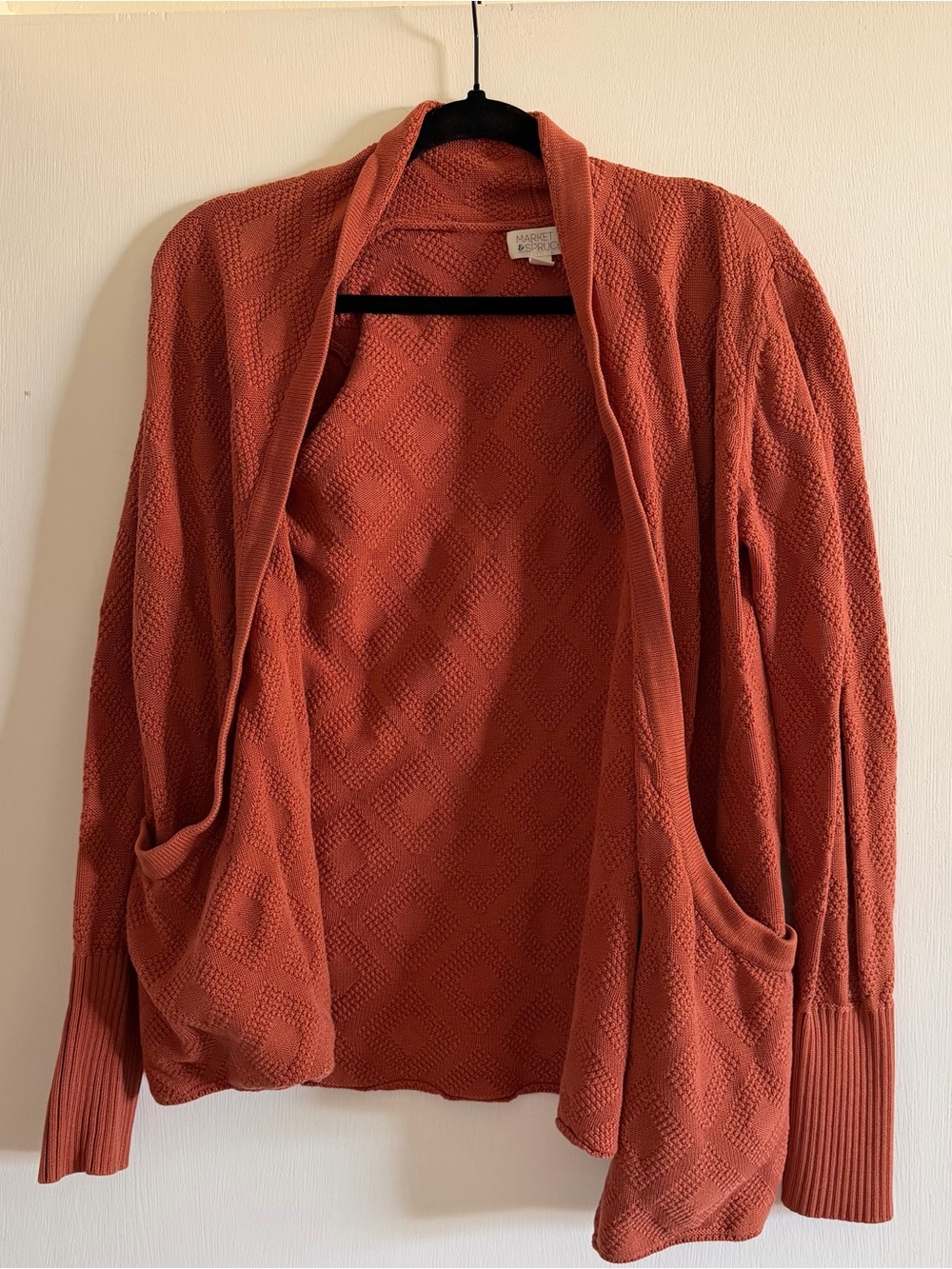Burnt orange cardigan size L